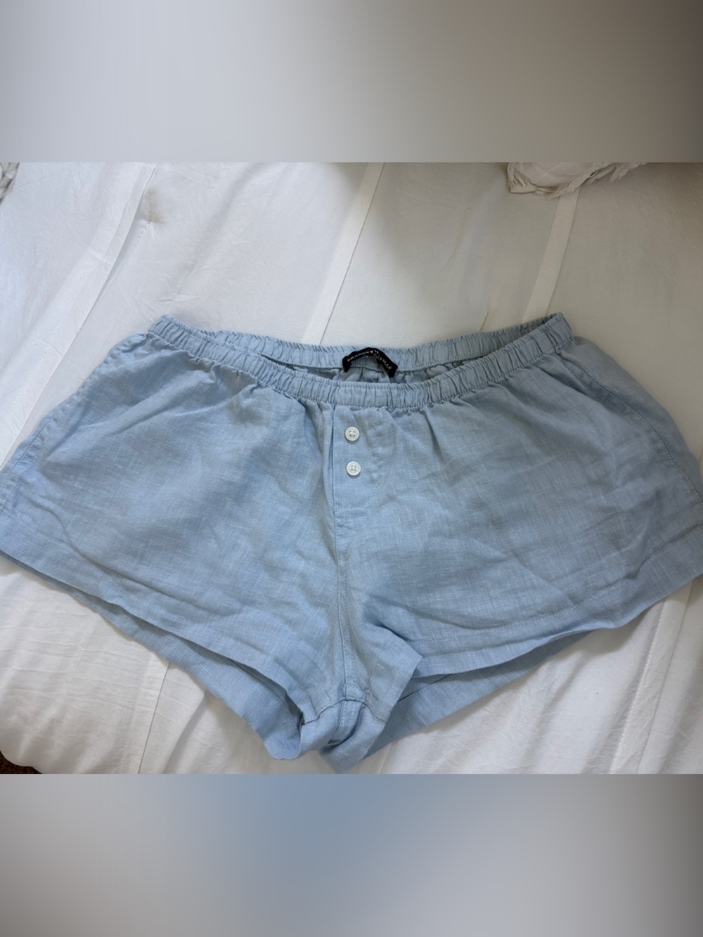 Brandy Melville Light Blue Linen Blend Shorts